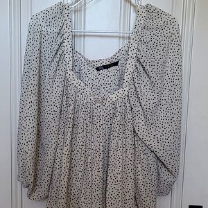 Zara spotted dress top, size M